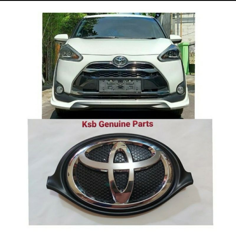 Emblem Logo Depan Toyota Sienta Sudah Termasuk Breket Original