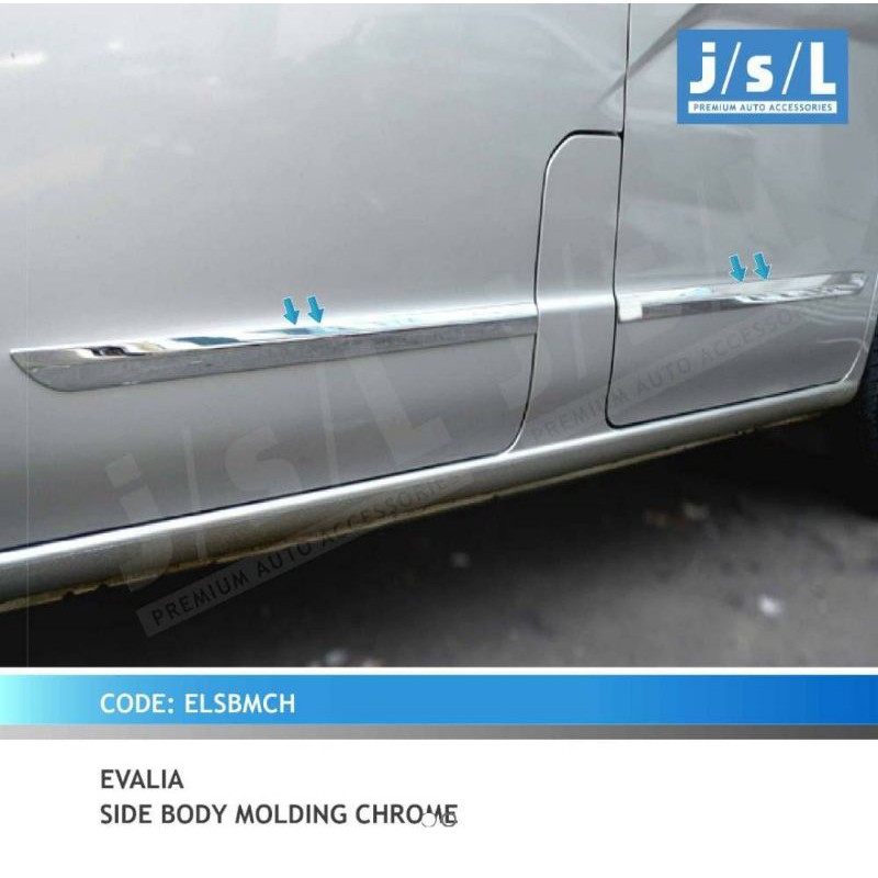 list body samping Evalia chrome jsl