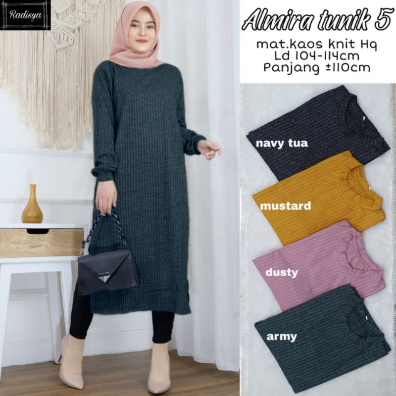 Almira Tunik #5 | Long Tunik Kaos Knit