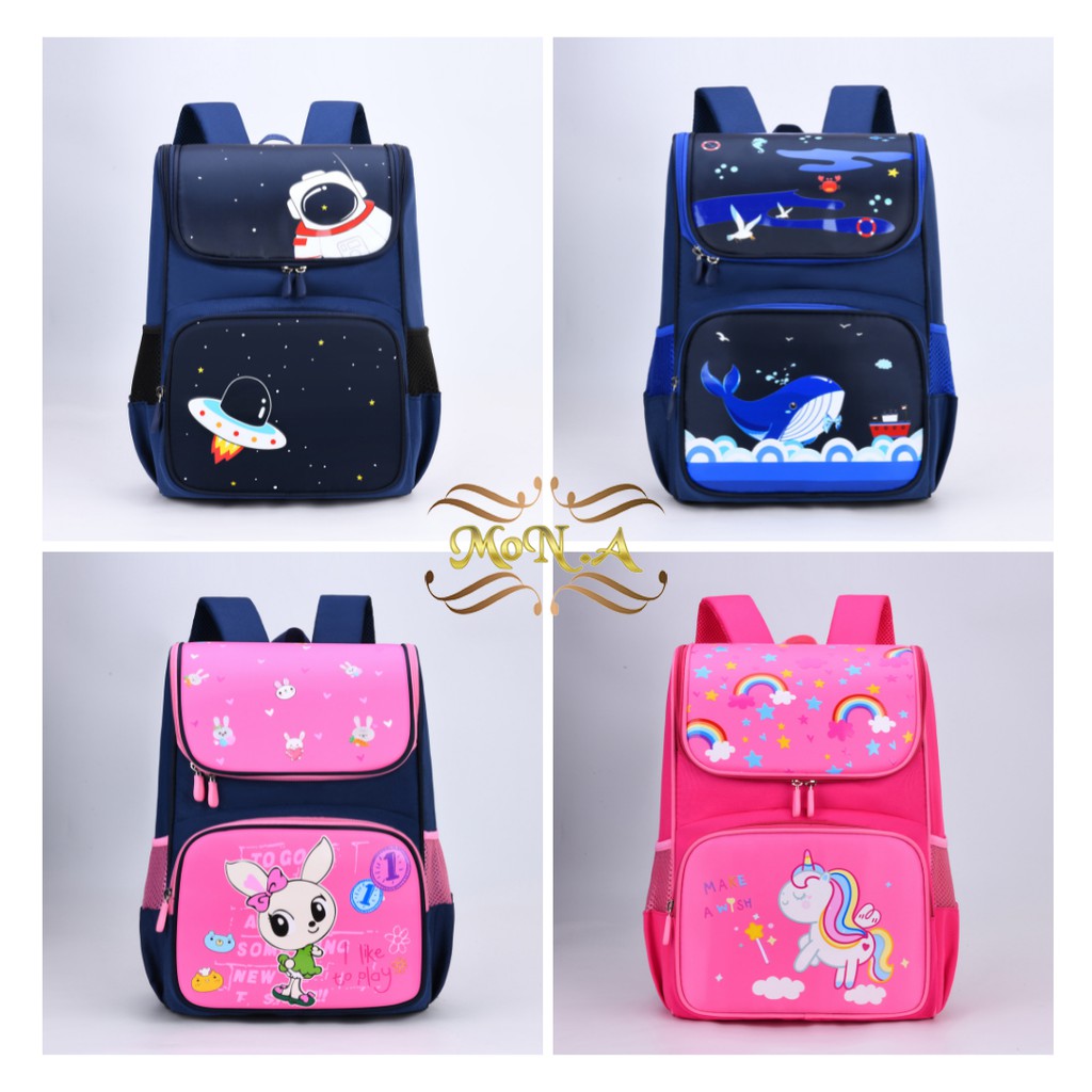 [MONA] PROMO Tas Ransel Anak Cewek TK/SD Motif Lucu Backpack Kualitas Import Premium -M0175