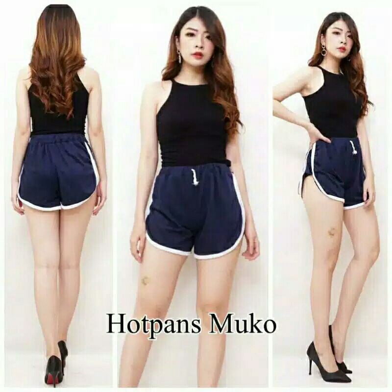 HOTPANTS MUNIKO CELANA PENDEK SANTAI BOXER KOLOR MATT SPANDEX