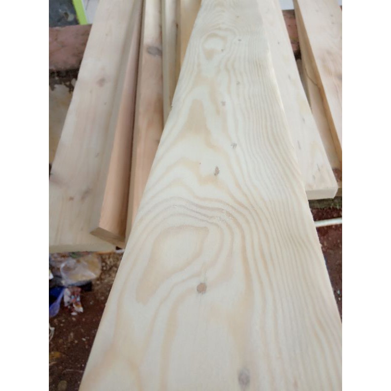 kayu serat bagus papan jati belanda DIY 9x100cm