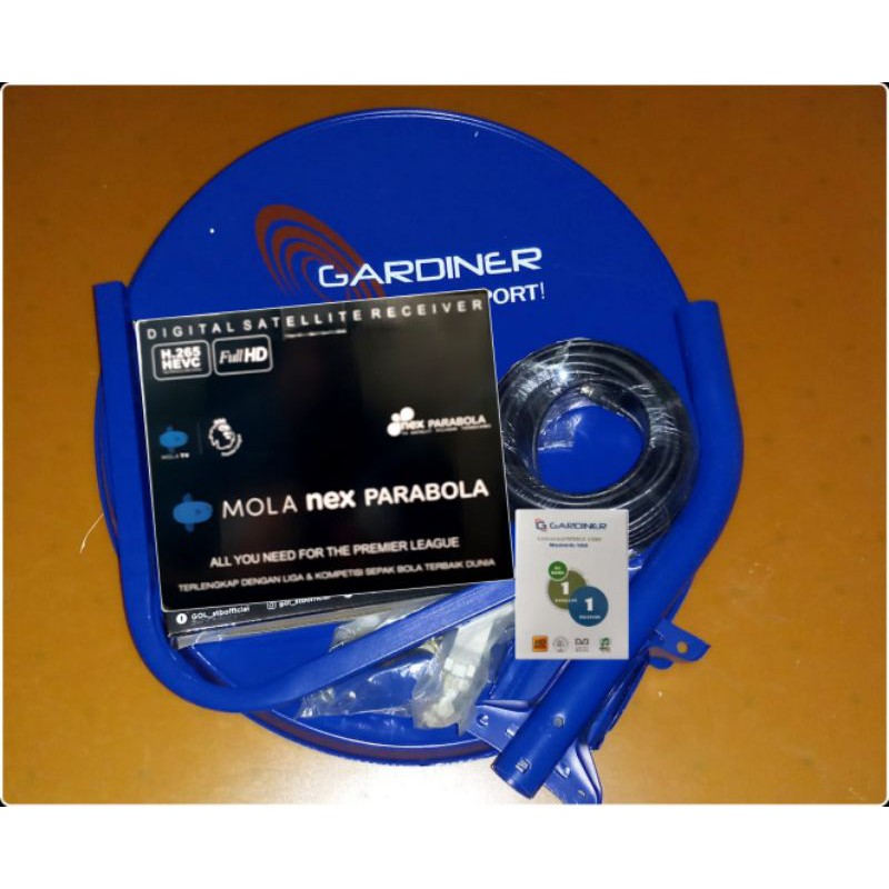 Antena gardiner 45cm lengkap receiver Mola Nex Parabola hitam