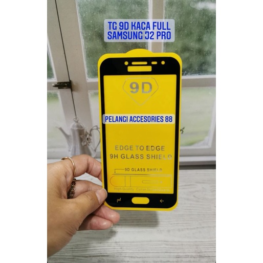 TEMPERED GLASS SAMSUNG J2 PRO ANTIGORES FULL LEM FULL COVER 9D ANTI GORES KACA