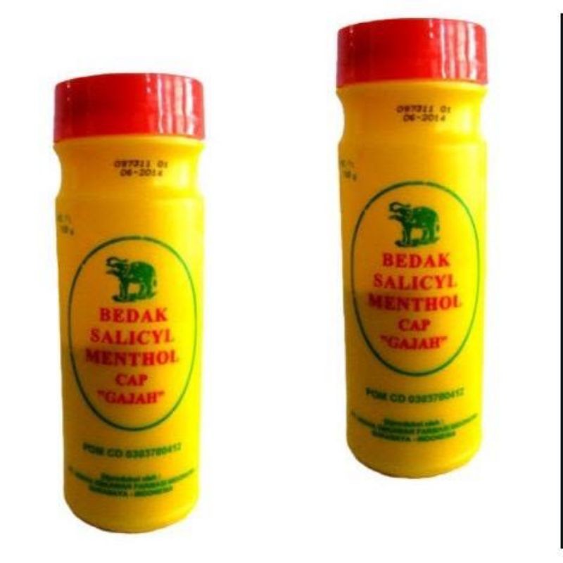 Bedak salicyl menthol cap gajah 100 gr - bedak gatal