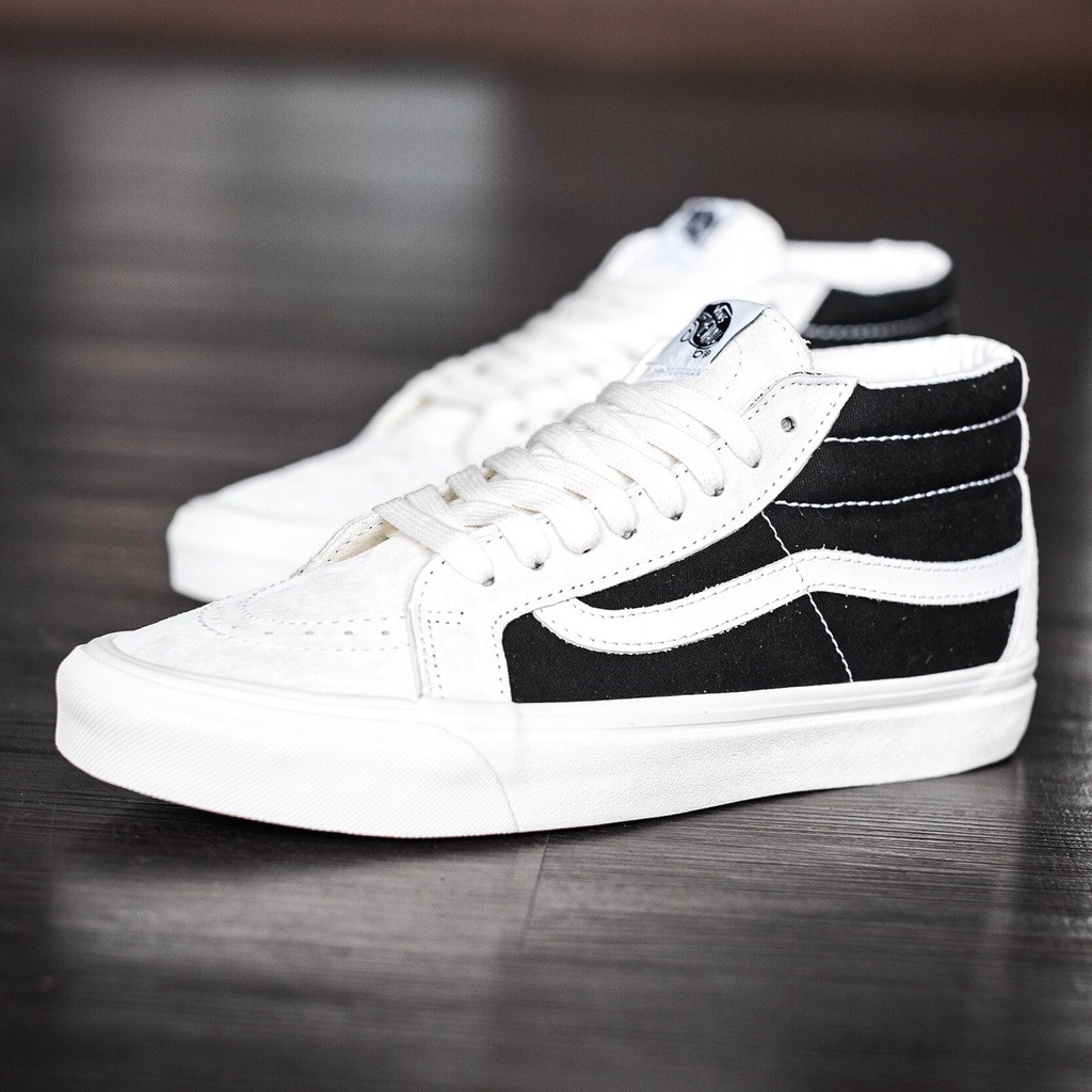 VANS SK8-MID REISSUE SUEDE MARSHMELLOW WHITE/BLACK ORIGINAL 100%