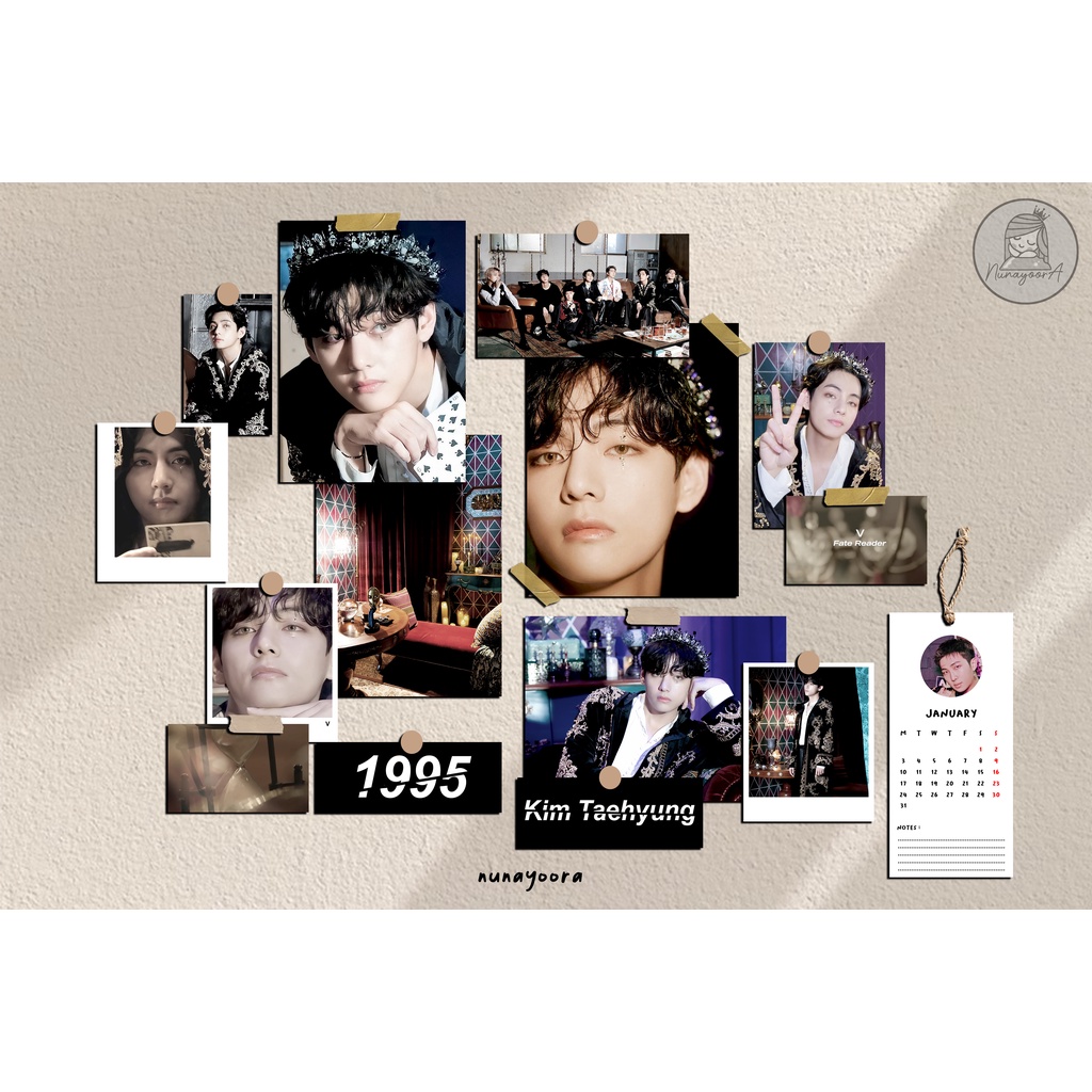 KPOP BTS AESTHETIC WALLDECOR-SEASON'S GREETINGS 2022 (FREE MINI CALENDER 2023)