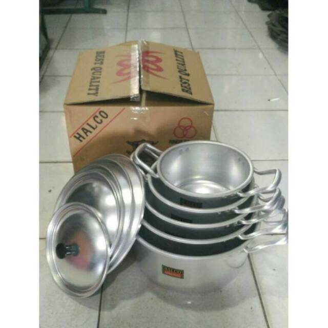 Panci set halco alumunium gojek grab