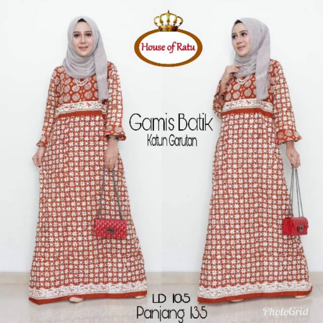 Gamis Dress Batik Kawung Dreaa Batik Gamis Kawung