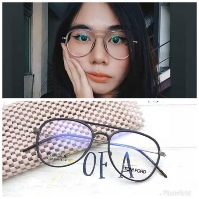 paket Frame kacamata minus lensa antiradiasi wanita pria frame 2192