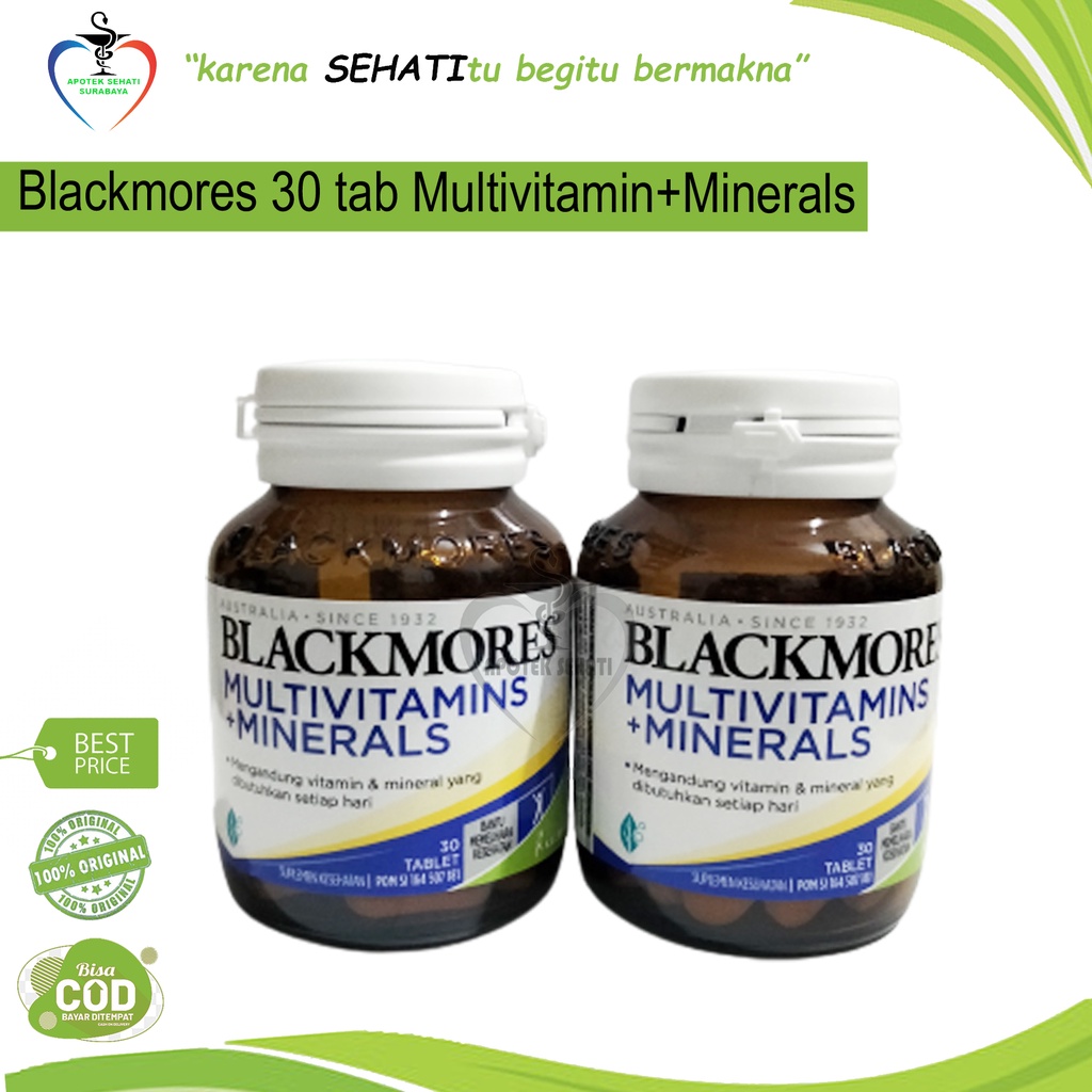 BLACKMORES MULTIVITAMIN DAN MINERALS 30 KAPSUL Daya Tahan Tubuh