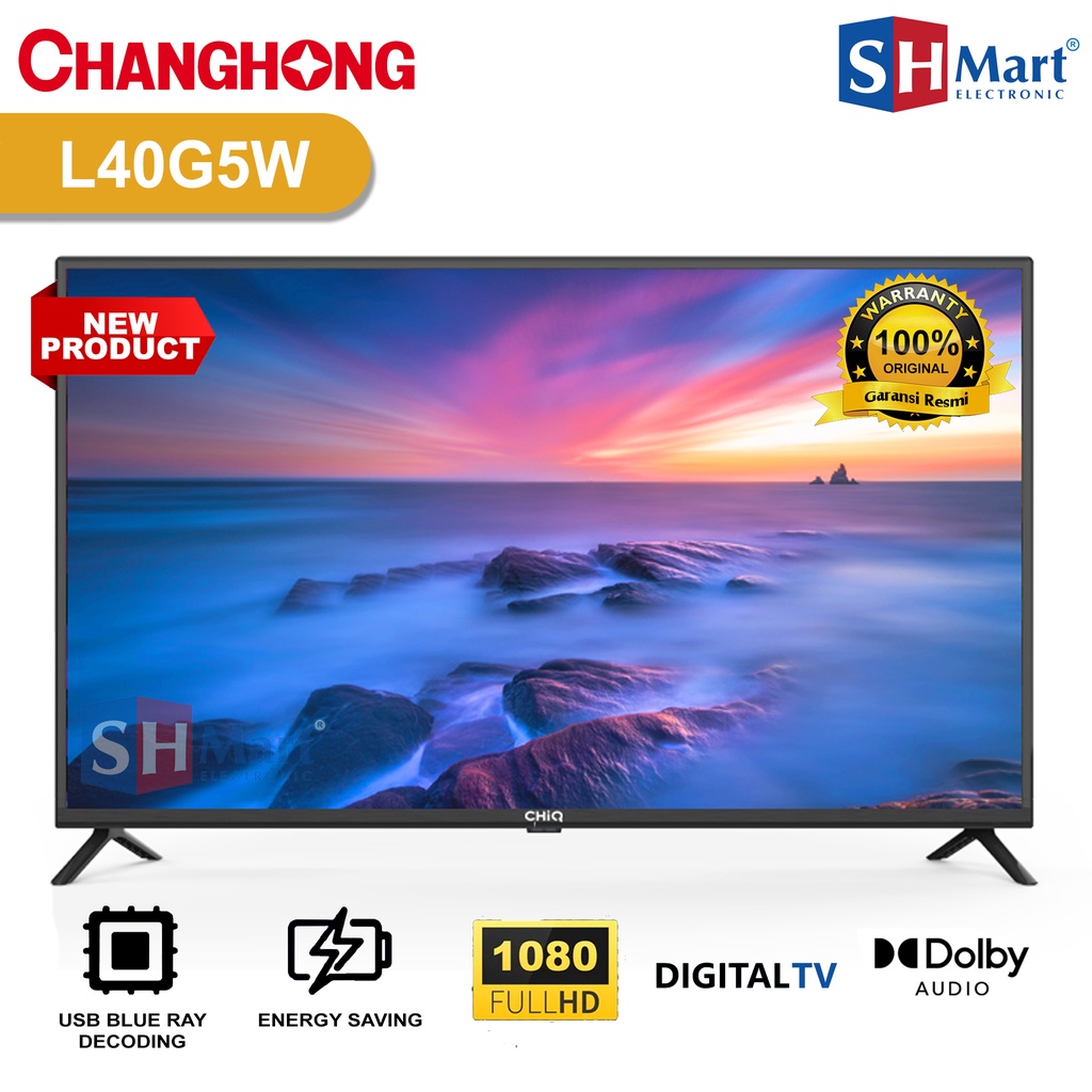 TV CHANGHONG 40 INCH L40G5W / 40G5W FULL HD DIGITAL TV GARANSI RESMI (MEDAN)
