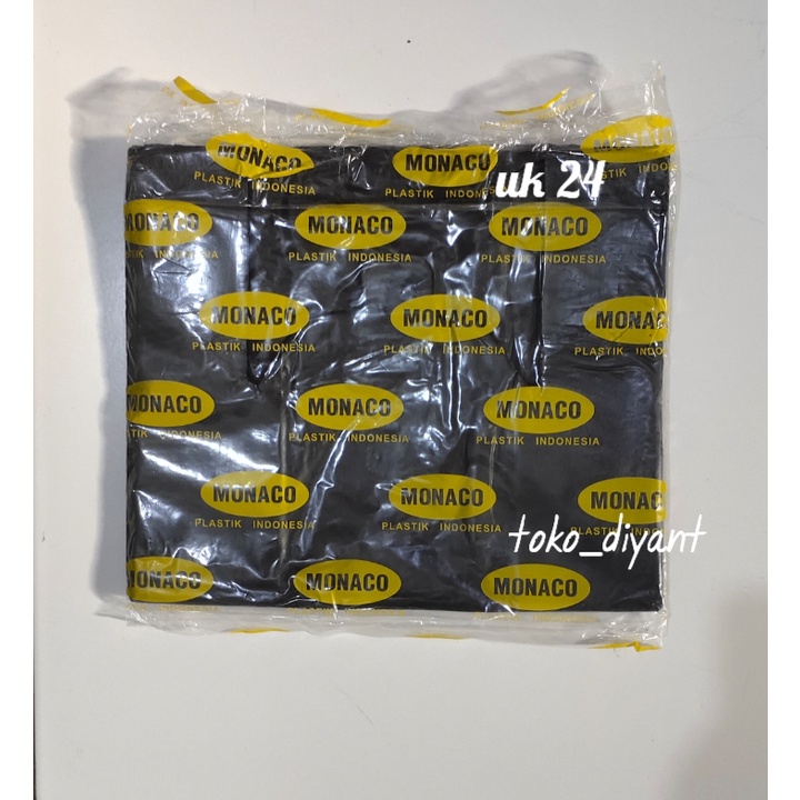 Kantong Plastik Monaco Hitam uk 24 / 28 kresek hitam murah