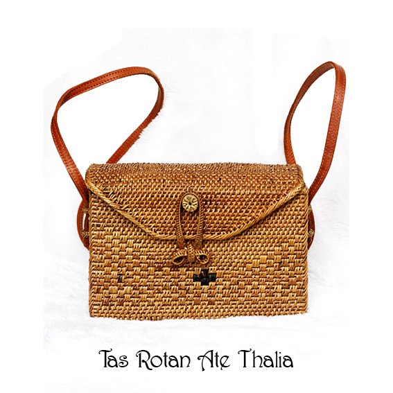 Sweet Honey Tas Rotan Ate Bali Model Kotak Thalia Bali Rattan Sling Bag Premium Quality [Bisa COD]