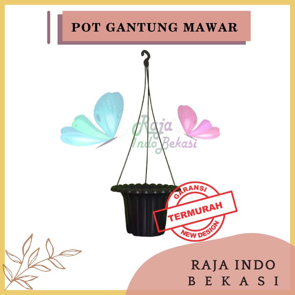 Pot Gantung Mawar Paris 20 Cm Hitam By Garden Of Love Pot Gantung Dinding Plastik Murah Unik