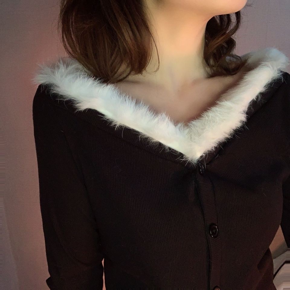 import tops fur collar cardigan dating little sexy make back garden