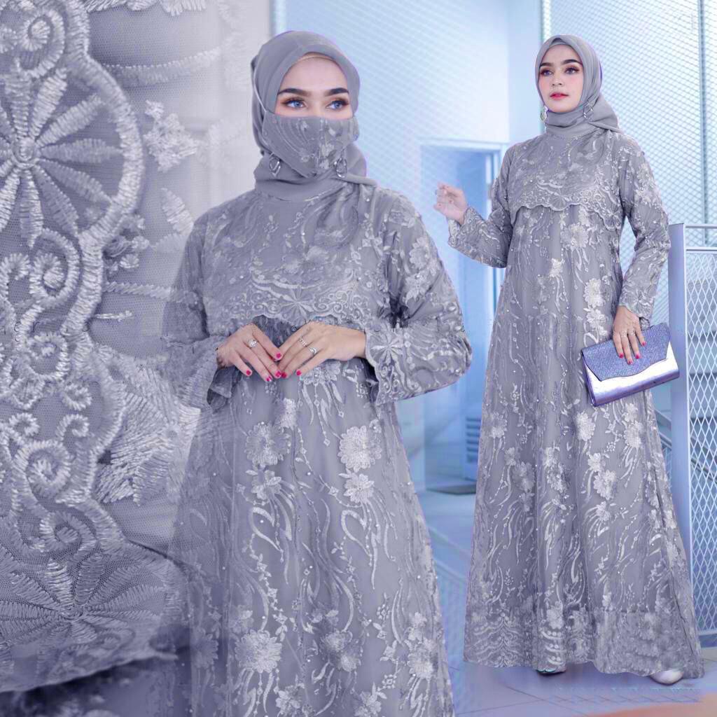 New Produk Gamis Putri/Gamis Maxi Kondangan/Size M /L/ /XL/ XXL/3L/Dress Kondangan/Gamis Pesta/Gamis Terbaru/Gamis Remaja Kekinian