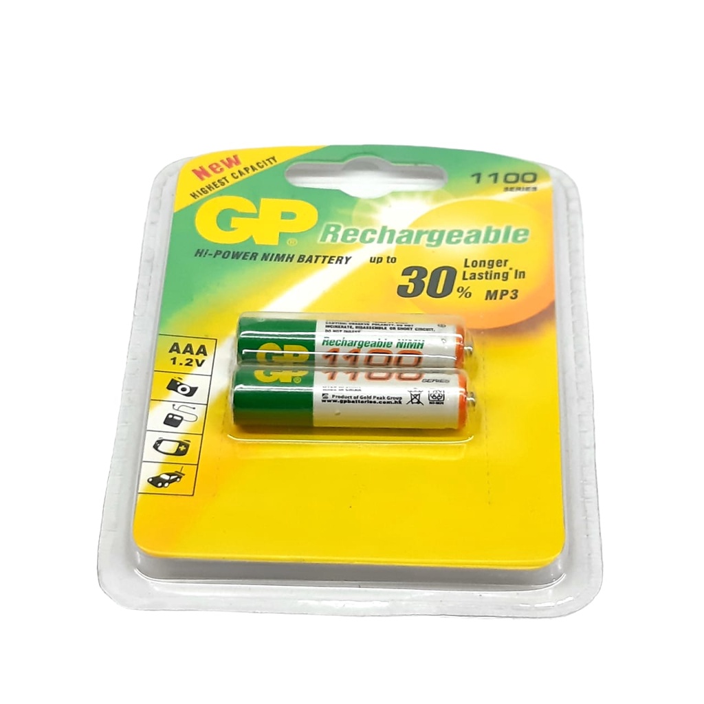 Baterai Cas AAA NI-MH 1.2V-1100mAh  Untuk Timbangan Digytal, Alat Kesehatan Dll Paket 2pcs