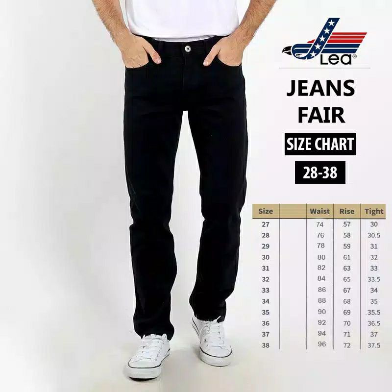 CELANA JEANS STANDART REGULER LEA SIZE 28  - 38 CELANA JEANS PRIA STANDART CELANA JEANS REGULER