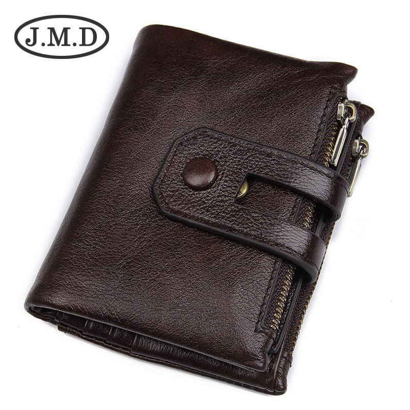 Dompet Kulit Asli Vintage dengan Resleting dan Pengaman Dompet Kulit Asli Vintage dengan Resleting dan Pengaman