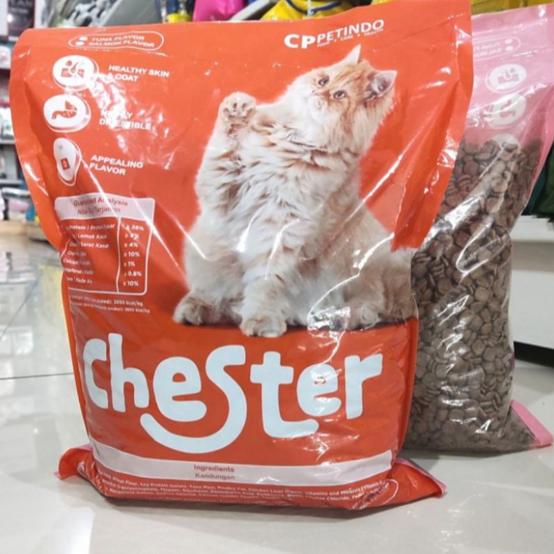 Chester Makanan Kucing Kitten Adult Repack 10kg All Stage No Maxi Bolt