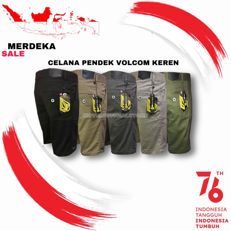 Celana Pendek Pria Chino Pants Volcom Original Bahan Stretch