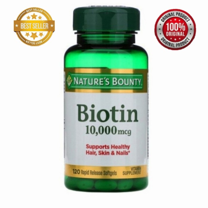 natures bounty biotin 10000mcg 120 softgels