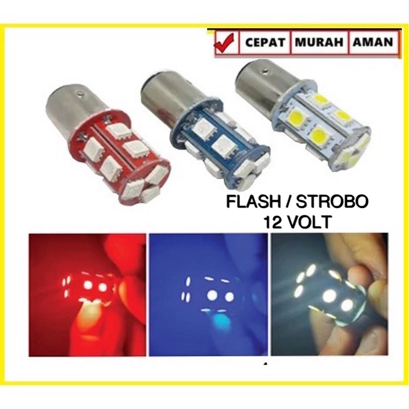 Lampu Led Rem stop 13 mata belakang flash kedip bohlam rem led motor mobil kaki 2 dc 12 v