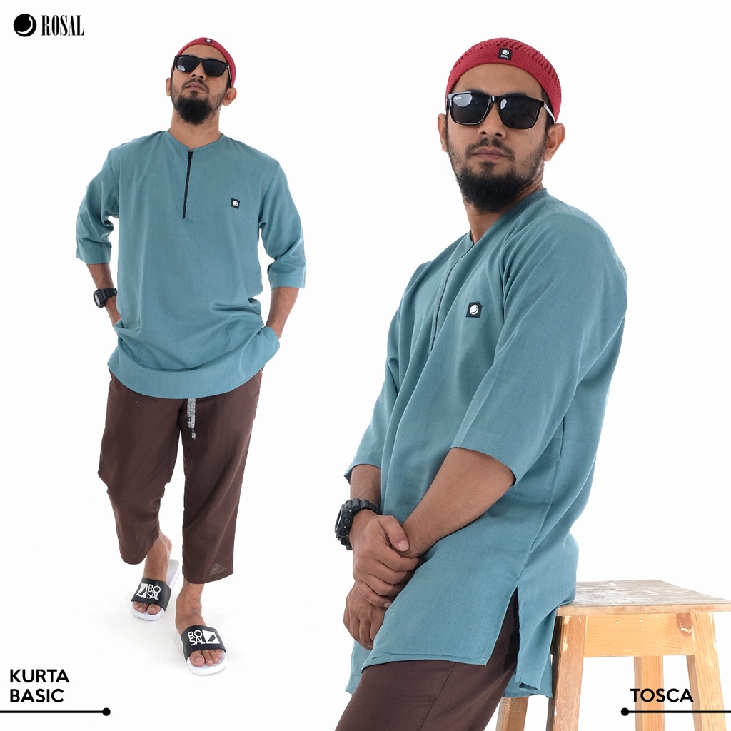 ROSAL Kurta Classic Baju Koko Pakaian Muslim Pria