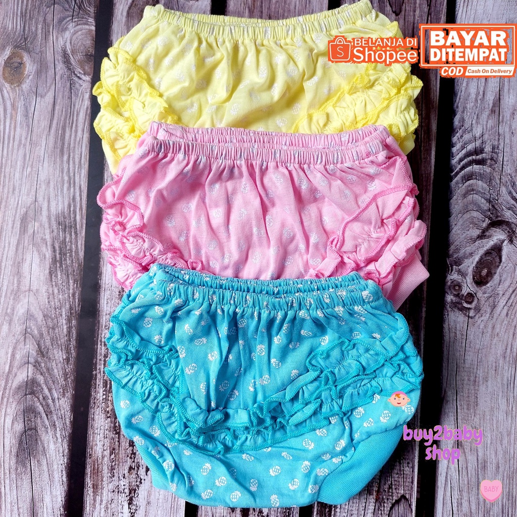 Celana dalam anak perempuan motif warna polos 1-2 tahun 1 PCS