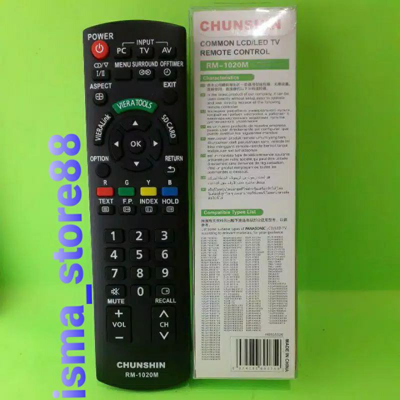 REMOT TV PANASONIC VIERA LCD LED MULTI TANPA PROGRAM