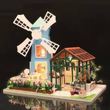 Diy pajangan miniatur rumah M036 amsterdam windmild doll house