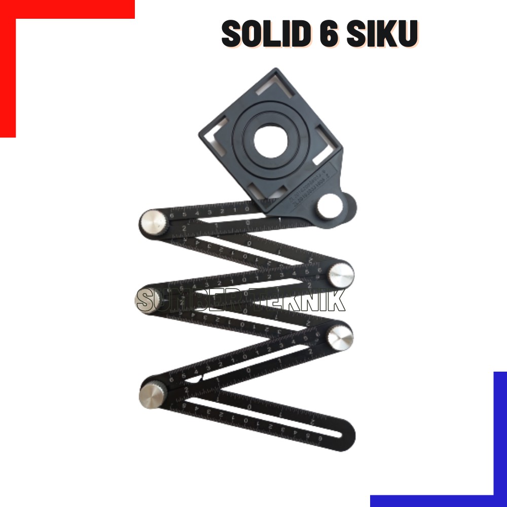 

Penggaris Lipat 6 Siku Multifungsi Melubangi Kramik / Lacator slsq05-060