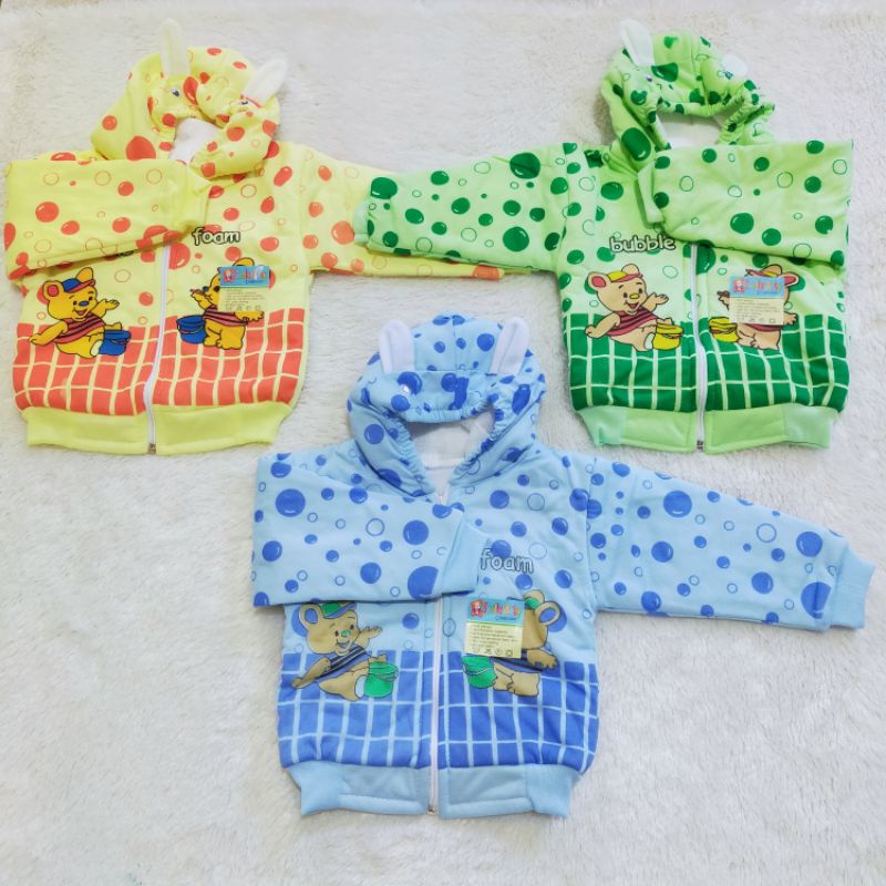 Jaket Bayi Cow Untuk Anak Usia 6 9 12 18 24 bulan 1 2 tahun Topi Telinga