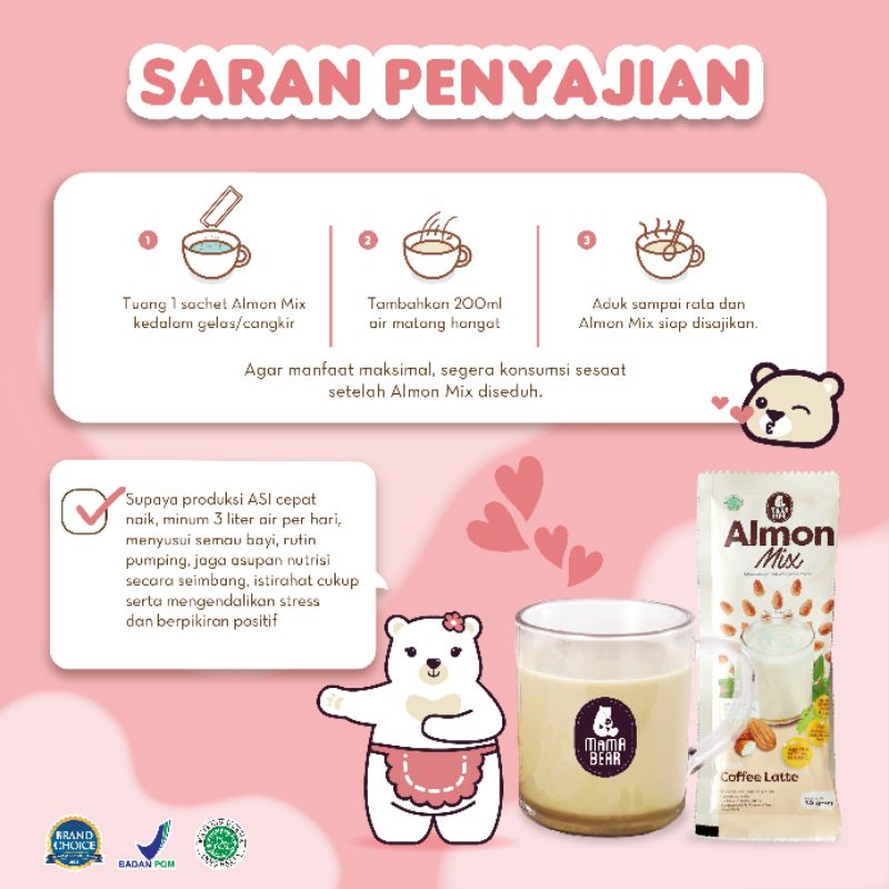 (MAMA BEAR) almond mix rasa coffe latte  / Pelancar ASI MAMABEAR / ASI Booster / Booster terlaris