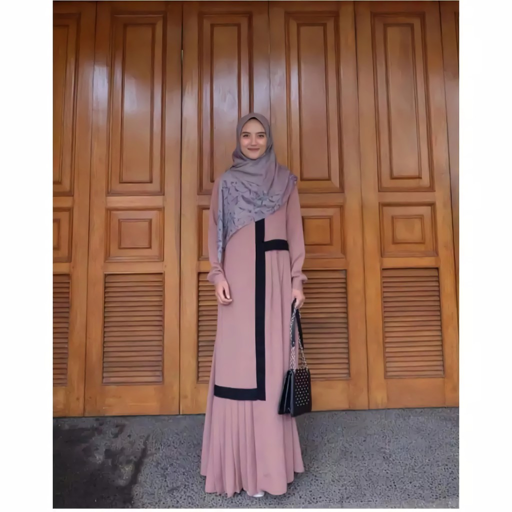 FMOS Hanna Maxi Dress SIze S M L XL Fashion Muslim Terbaru-3