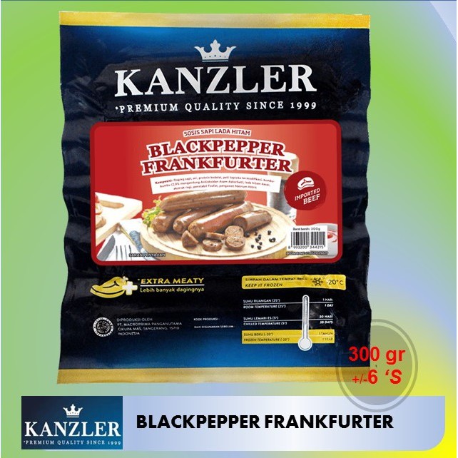 

KANZLER Black Pepper Frankfurter 300gr