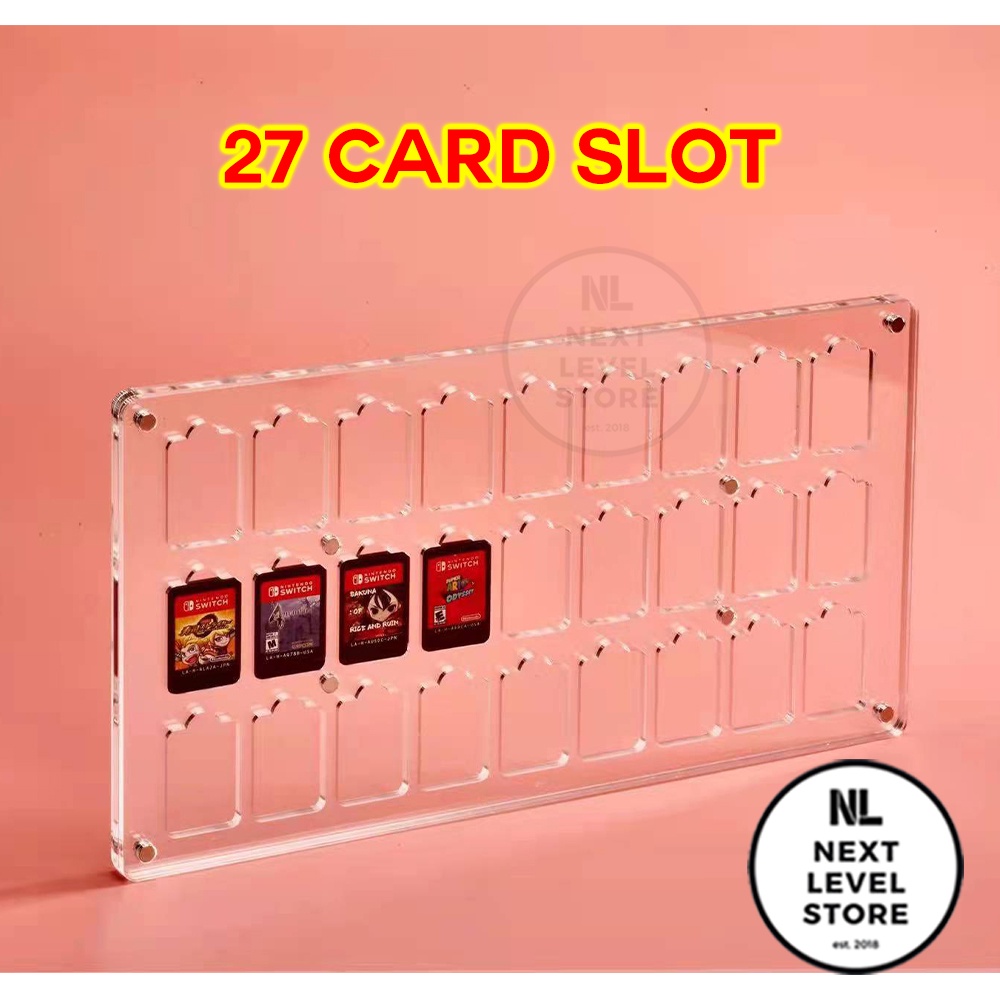 Magnetic Game Card Storage Box Acrylic Clear for Nintendo Switch Games