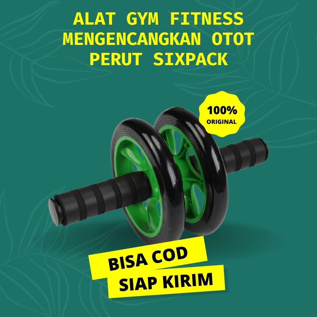 AB WHEEL ROLLER SPORT ALAT GYM FITNESS ALAT PUSH UP RODA AB OTOT PERUT