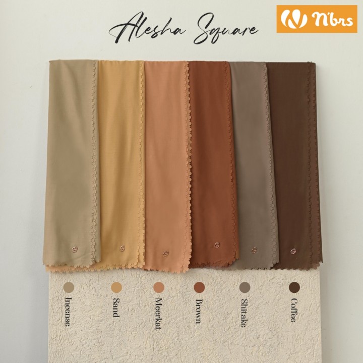 Nibras Hijab Alesha Square Bahan Voal Ultrafine Jilbab Segi Empat Hijab Wanita Muslimah