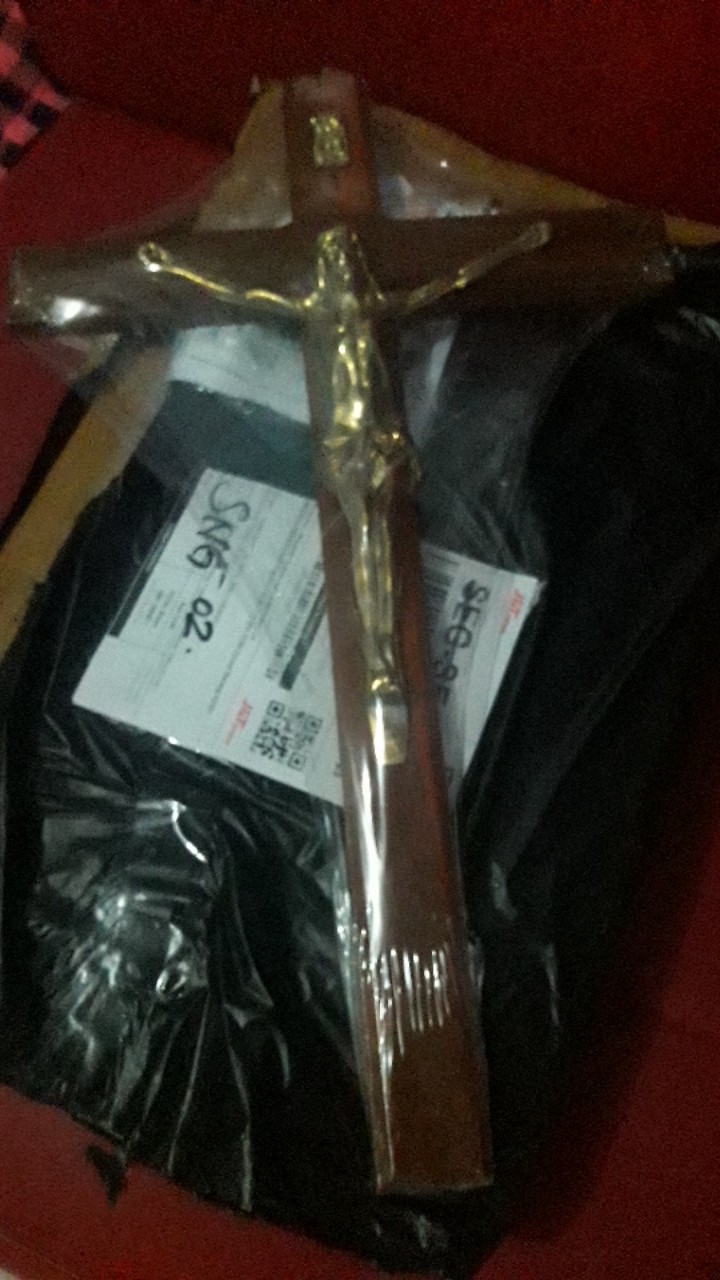 Salib Dinding / Gantung Kayu Courpus Yesus 40 Cm - Souvenir/ Hadiah/ Arca
