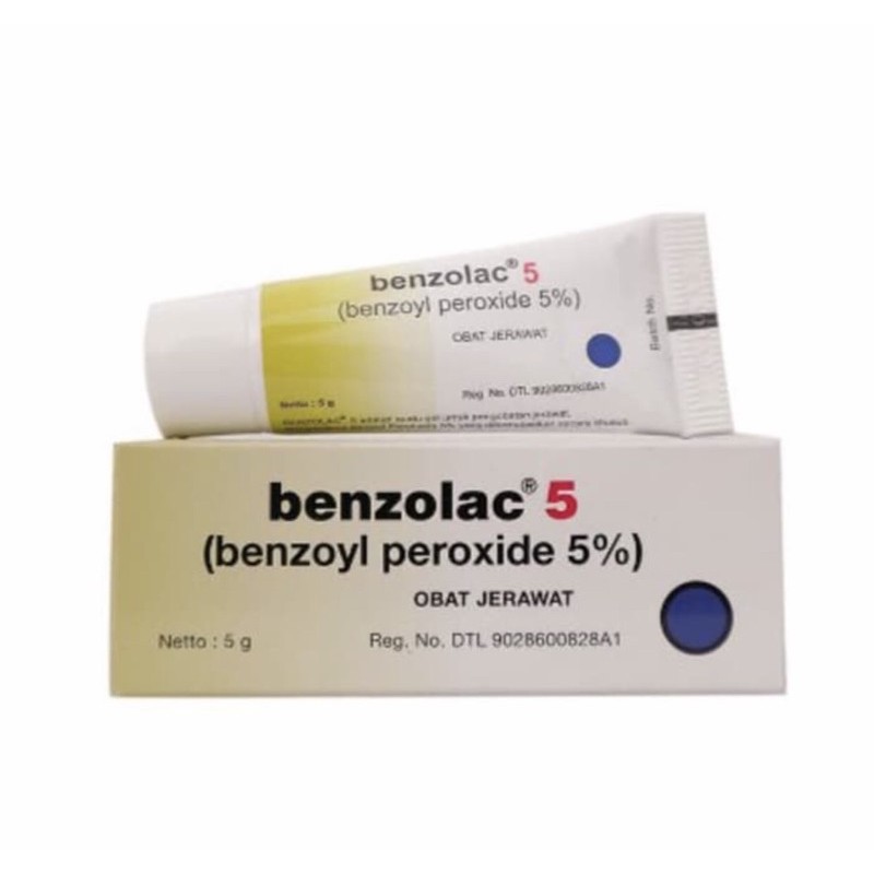 Benzolac 5 obat jerawat 5 gram ( mengobati jerawat )