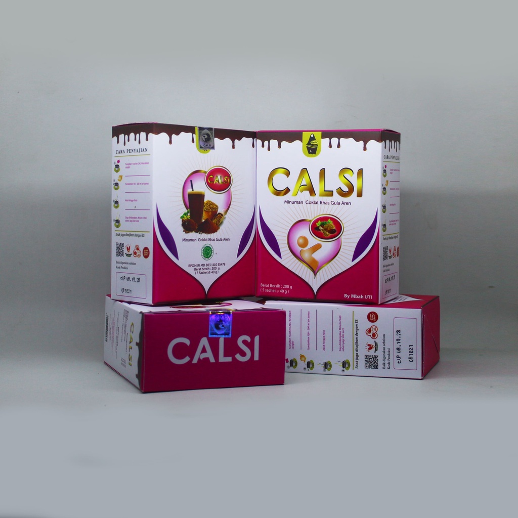 BUBUK MINUMAN Calsi Mbah Uti Minuman Coklat Khas Gula Aren Solusi Pereda Nyeri ORIGINAL BPOM