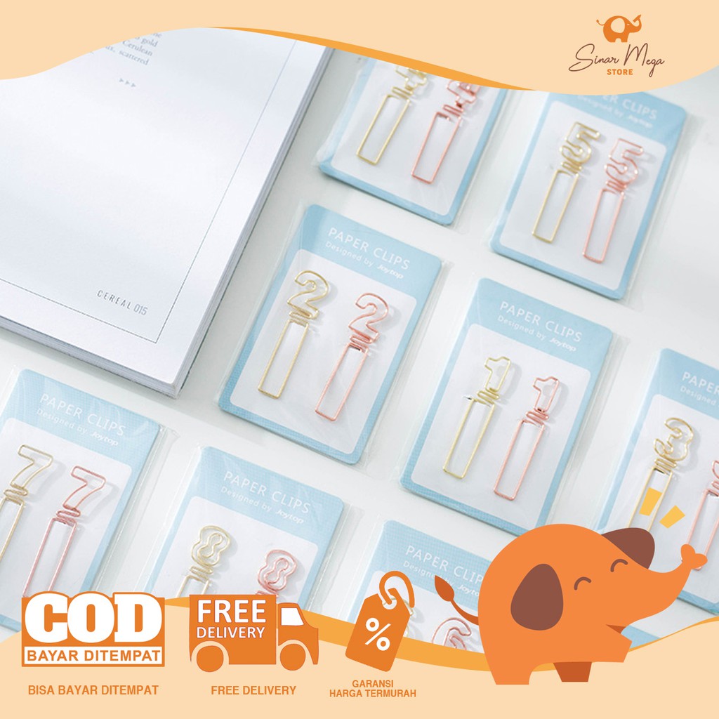 

Numbers Deco Paper Clip Angka / Klip Penjepit Kertas Lucu Unik Murah