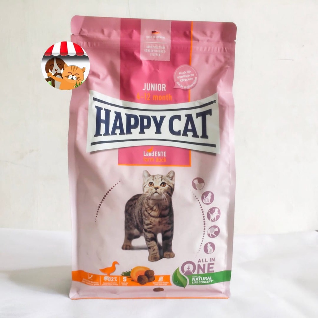 Happy Cat Young Junior Farm Duck 1.3kg - Makanan Anak Kucing