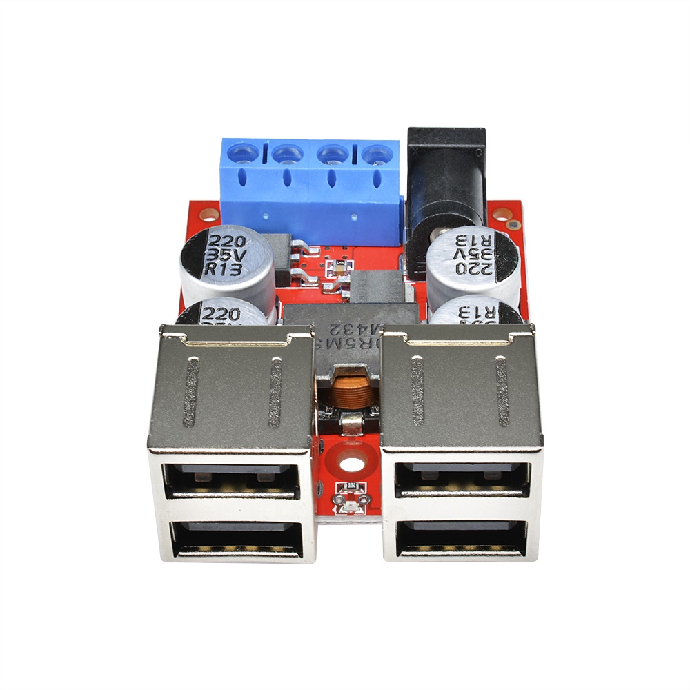 ✈【Fast/COD】✈ Modul Power Supply Charger 4 USB to 5V 8A 5V 8A untuk Android /  Mobil