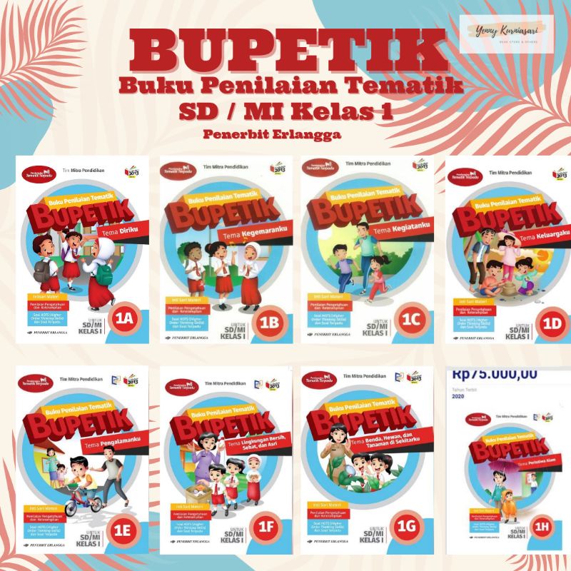 Bupetik - Buku Penilaian Tematik SD / MI Kelas 1 | 1A 1B 1C 1D 1E 1F 1G 1H