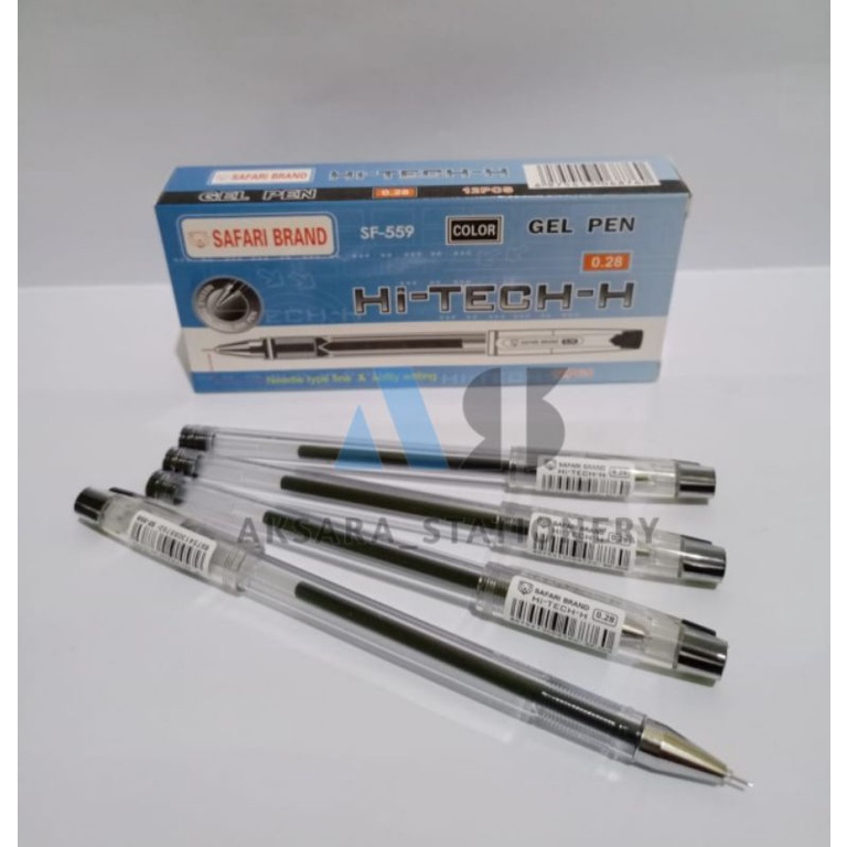 SELUSIN Pulpen Hi-Tech-H Hitech Hitec Safari / EDS-ON 0.28 mm Gel Pen Hi-Tech-H Safari EDS ON 0.28mm