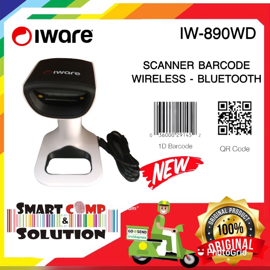 Barcode Scanner Wireless Bluetooth 1D 2D Iware IW-890WD / 890WD