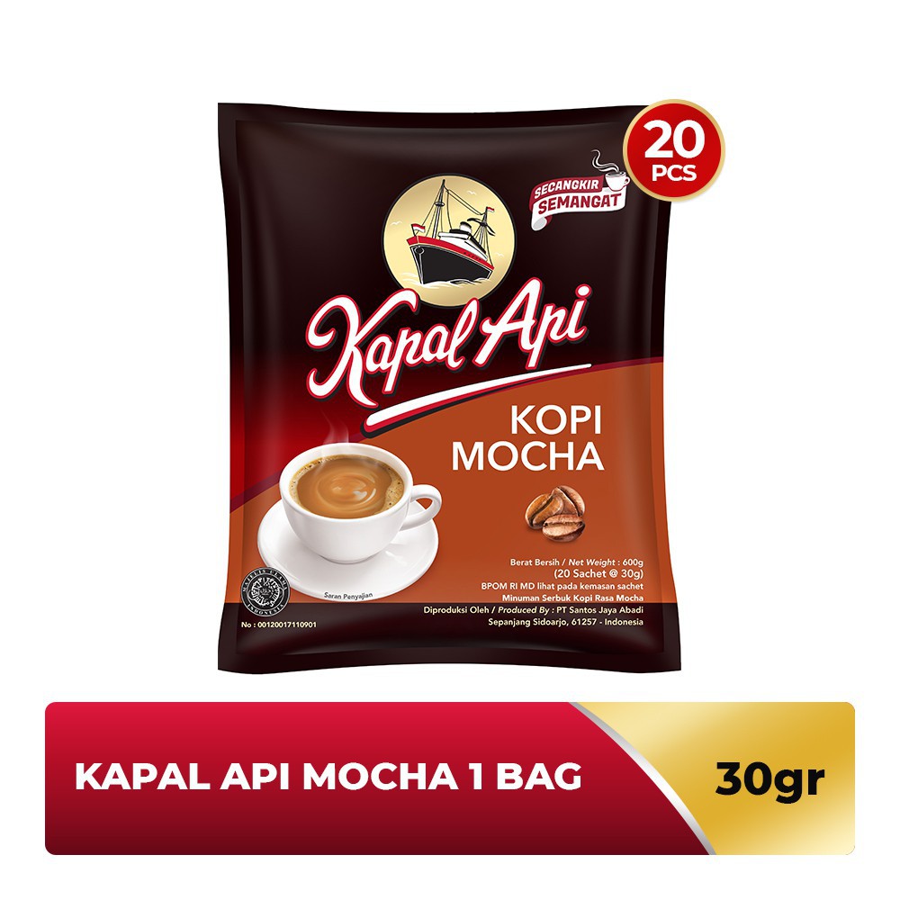 

Kapal Api Mocha Bag (Isi 20 Sachet x 30 Gram)